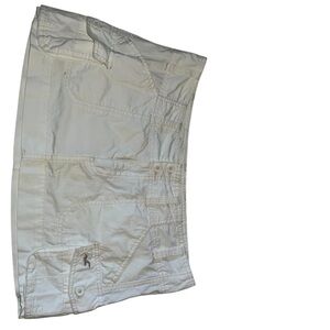 Women's Cream Cargo Holister Mini Skirt